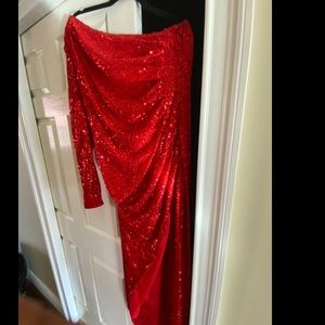 Sequin one arm dress